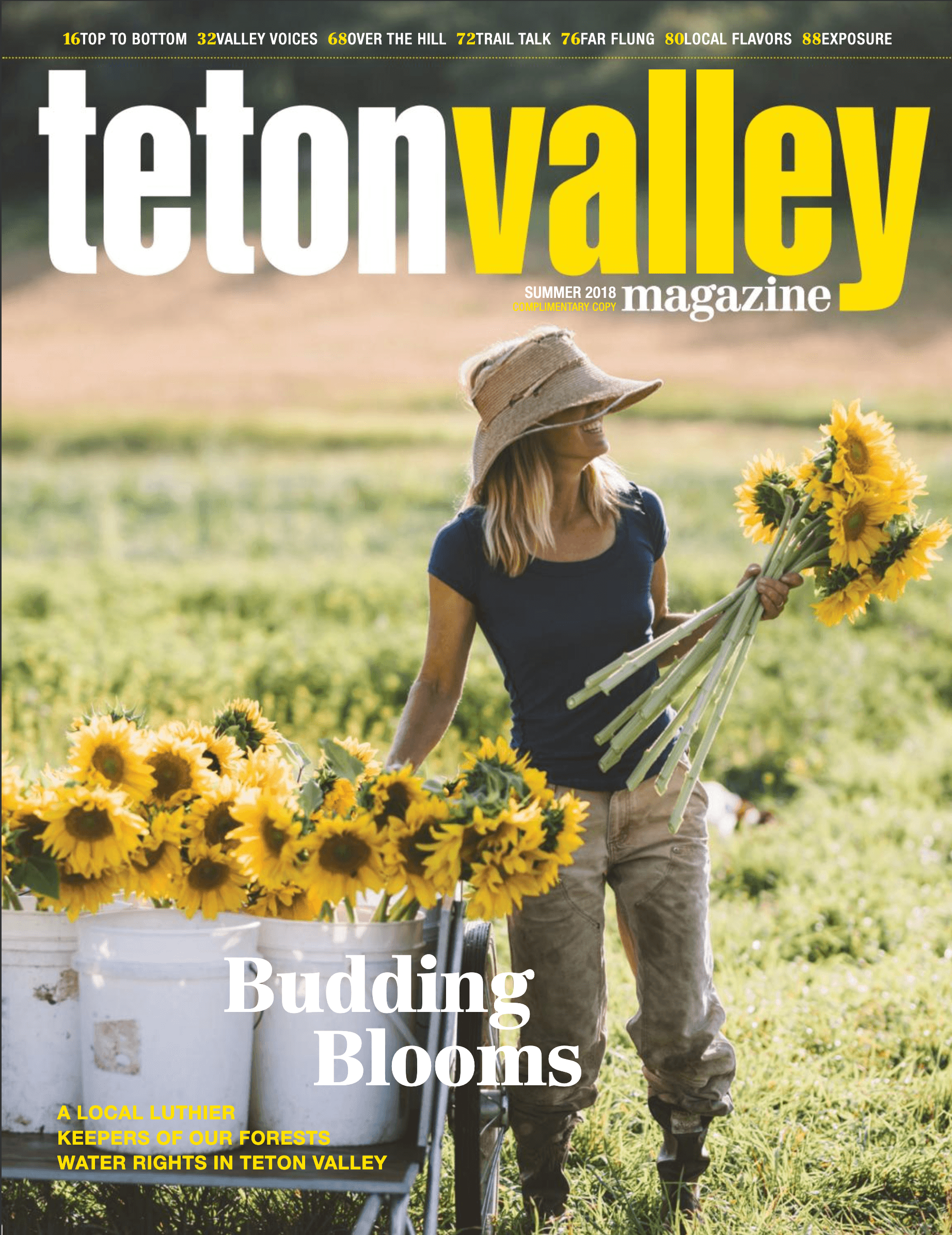 Cover of the Summer 2018 issue of Teton Valley magazine.